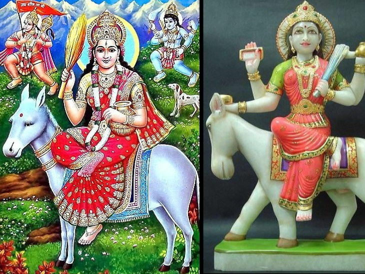 शीतला माता का स्वरूप : देवी मां करत